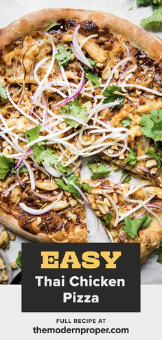 We took two of our favorite takeout meals and combined them because, really, who could blame us? Thus, we humbly present a completely delicious pad Thai-inspired Thai chicken pizza. Thai Chicken Pizza, Completely Delicious, The Modern Proper, Modern Proper, Thai Peanut Sauce, Spiralized Zucchini, Best Thai, Duck Sauce, Spaghetti Noodles