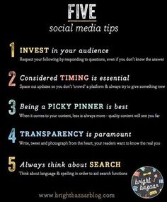 the five social media tips you need to know about