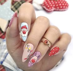 Winter Nail Art Designs, Cowboy Nails, Nail Picking, Wow Nails, Red Christmas Nails, Matte Medium, Cute Spring Nails, Christmas Nails Easy, Nails Only