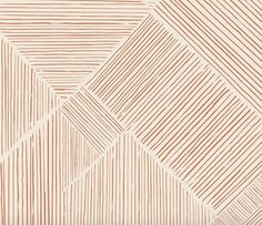 an abstract pattern made up of lines and squares in shades of orange, beige and white