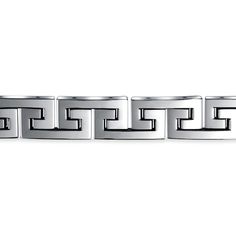 Exude a mysterious and stylish vibe when you wear this sleek men's Greek key link chain bracelet in stainless steel. Fashioned in stainless steel Alternating and interlocking links create a mesmerizing Greek key pattern along this 12.0mm-wide chain. This 8.5-inch bracelet secures with a fold-over clasp. Greek Men, Men Bracelets, Greek Key Pattern, Link Chain Bracelet, Greek Key, Stainless Steel Bracelet, Link Chain, Chain Bracelet, Bracelets For Men