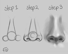 the steps to draw a dog's nose