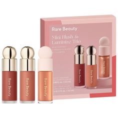 What it is: A gift-worthy set of glow essentials with minis of bestselling Soft Pinch Liquid Blush and Positive Light Liquid Luminizer in new and fan-fave shades.Ingredient Callouts: Free of parabens, formaldehydes, formaldehyde-releasing agents, phthalates, mineral oil, retinyl palmitate, oxybenzone, coal tar, hydroquinone, sulfates SLS & SLES, triclocarban, triclosan, and contains less than one percent synthetic fragrance. These products are also cruelty-free.What Else You Need to Know: This s Rare Beauty Mini, Trucco Glam, Positive Light Liquid Luminizer, Perfume Clean, Liquid Luminizer, Soft Pinch Liquid Blush, College Girl Gifts, Liquid Blush, Makeup Gift Sets