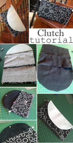 the steps to make a diy clutch purse