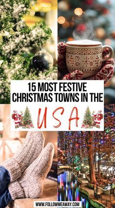 Christmas Towns To Visit, Christmas Vacation Ideas, Best Christmas Destinations, Christmas Vacation Destinations, Best Christmas Vacations, Christmas Travel Destinations, Christmas Towns, Christmas Getaways, Vacations In The Us