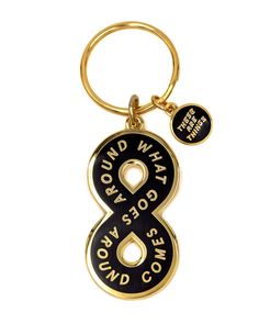 Karma Loop Keychain-These Are Things-Strange Ways Key Charms Aesthetic, Cute Aesthetic Keychains, Key Chains Ideas, Keys Aesthetic, Loop Keychain, Winter Wishlist, Pinterest Summer, Bat Skull, Enamel Keychain