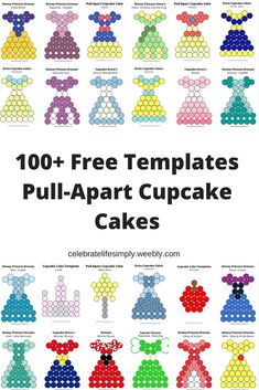 the top ten free templates for pull apart cupcake cakes