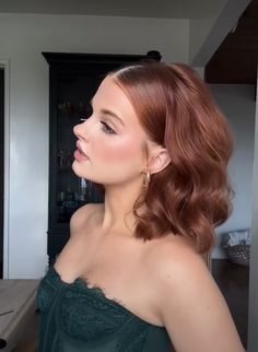 Short Hairstyle Event, Short Curled Hair Wedding, Prom Hairstyles For Medium Short Hair, Short Curled Half Up Half Down, Shoulder Length Hair Dos For Wedding, Short Hair Red Carpet Looks, Bob Hairstyle Wedding Guest, Usmc Ball Hairstyles, Short Hairstyle Homecoming