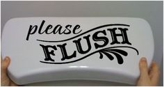 the words please flush are in black and white