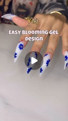 10K views · 1.7K likes | Faviola Ramos on Instagram: "I’ve really had to practice my designs using blooming gel! Sometimes the dots and lines don’t want to do what I want them to do lol & I have to start over again! So a heads up be patient, & keep practicing ✨  If you don’t have blooming gel, you can use base coat! It might take a little longer to bloom but it works just as well 💁🏻‍♀️  @nailsblingedsupply  BLOOMING GEL “faby10”" Christmas Nail Designs Blooming Gel, Blooming Gel Nail Art Flower, Gel Nail Tips Designs, Blossom Gel Nail Art Designs, Easy Blooming Gel Nail Art, Blooming Gel Tutorial, Blooming Gel Flower Nails, Blooming Gel Ideas, Blooming Nails Gel