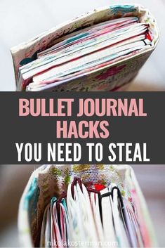 You NEED to see these bullet journal hacks that actually work! These hacks make bullet journaling easier, less stressful and more productive. Journal Hacks, Diy Notebooks, Journal Goals, Bullet Journal For Beginners, Bullet Journal Key, To Do Planner