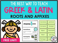 the best way to teach greek and latin roots and affixes with this free printable