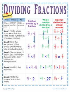 dividing fractions worksheet with two numbers on the same side and one number