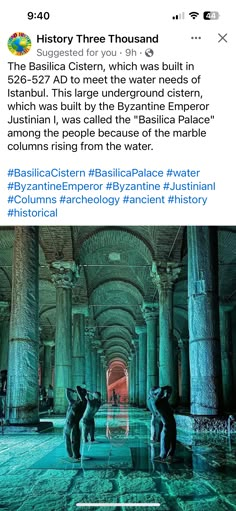 an instagramted post about the history of ancient architecture