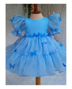 Get 10% off now! Buy super cute blue butterflies toddler girls party dress at cheap price online. Free stable shipping and pro custom service since 2009. Blue Green Wedding, Purple Flower Girl Dress, Cheap Flower Girl Dresses, High Low Prom Dresses, Toddler Flower Girl Dresses, Blue Butterflies, Purple Prom Dress, Flower Girl Dress Lace, Tea Length Wedding Dress