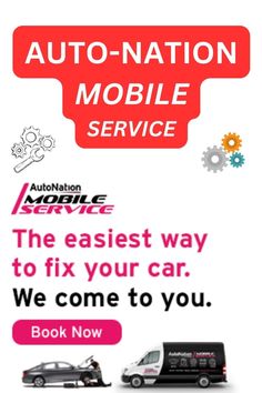 an advertisement for the auto nation mobile service