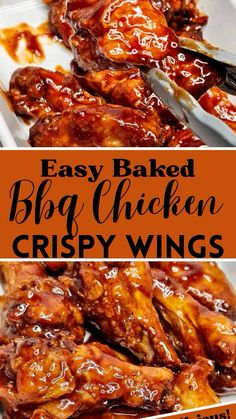 easy baked bbq chicken crispy wings are the perfect side dish for any meal