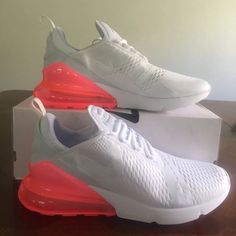 Nike Shoes | Men'S Nike Air Max 270 Shoes Punch White Brand New | Color: White | Size: Various Best Nursing Shoes, Anna Claire, Shoes Girl, Sneaker Lovers, Winter Shoes For Women, Fitness Gear, Nursing Shoes, Best Running Shoes, Mens Nike Shoes