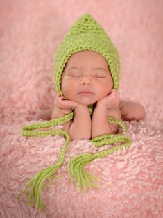 Pistachio Pixie Elf Baby Hat by Two Seaside Babes Baby Elf Hat, Whimsical Photography, Easter Photo Props, Newborn Girl Hat, Crochet Baby Bonnet, Pixie Hat, Baby Boy Hats, Girls Coming Home Outfit