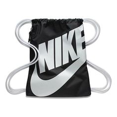 Nike Heritage Gym Sack Drawstring backpack 'Black White' CK0969-011 Gym Sack, Cinch Sack, Nike Backpack, Pink Gym, Nike Bags, Elite Socks, White White, Black Backpack, Nike Sportswear