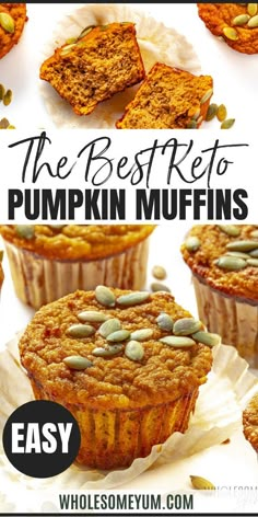 Low Carb Keto Pumpkin Muffins Recipe Best Keto Pumpkin Muffins, Low Carb Pumpkin Muffins Almond Flour, Low Carb Pumpkin Breakfast, Low Glycemic Pumpkin Recipes, Easy Keto Pumpkin Muffins, Keto Pumpkin Protein Muffins, Easy Keto Muffins Almond Flour, Keto Pumpkin Muffins Coconut Flour, Pumpkin Muffins Made With Almond Flour