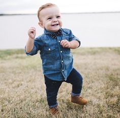 wear: a bow tie with head-to-toe chambray. Future Baby, Toddler Fashion