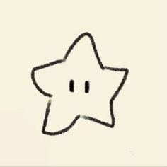 a drawing of a star on a white background