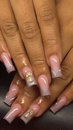 Cross Nails, Simple Acrylic Nails