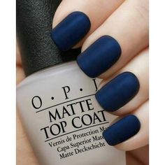 dark Blue matte nails Classy Black Nails, Nail Designs 2014, Fingernail Ideas, Blue Matte Nails, Black And White Nail, Black Gel Nails, Top Coat Nail Polish, Nagellack Trends, Matte Black Nails