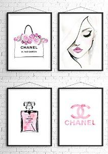 an image of chanel pictures on the wall