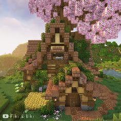 Minecraft build videos on our YouTube channel: Fiki & Biki 🐔 Cottage Minecraft, Fairytale Cottage, Minecraft 1, Minecraft Projects, Minecraft Houses, Minecraft, Cottage