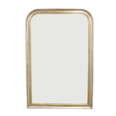 a white and gold framed mirror on a white background with clipping for text or image