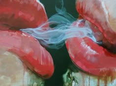 schmoking Soyut Sanat Tabloları, Gcse Art, Ethereal Art, Funky Art, Surreal Art, Pretty Art, Red Lips, Aesthetic Art