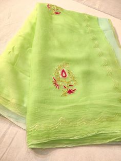 Beautiful chiffon saree with kasab handmade work 11 buttis all over . unstitched 80 cm blouse same fabric So pretty and available in beautiful colours. (Please let us know if u want fall piko to be done ) This product has been crafted by hand and may have slight irregularities or imperfections in color or embellishment. These irregularities are the result of the human involvement in the process and add to the finished products charm while ensuring you have a one-of-a-kind piece. Custom Policy: I Shaded Saree, Handmade Saree, Pure Chiffon, Beautiful Colours, Chiffon Saree, Saree With Blouse, Blouse Piece, Beautiful Colors, No Response