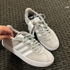 adidas gray sneakers 

brand new never worn, comes in box 

size 7 women’s

#sambas #gazelles #adidas #sneakers #campus Sambas Gazelles, Gazelles Adidas, Gray Sneakers, Adidas Sneakers Women, Grey Sneakers, Grey Adidas, Sneaker Brands, Adidas Women, Women's Sneakers