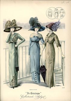 1912 Fashion, Edwardian Fashion Plates, Walking Dress