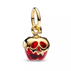 Poisoned Apple Charm by Pandora – Snow White and the Seven Dwarfs | Disney Store Evil Queen Apple, Pandora Original, Pandora Essence, Pandora Collection, Pandora Gold, Charms Pandora, Disney Charms, Poison Apples, Pandora Disney