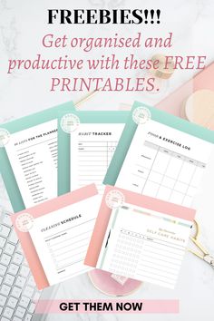 three free printables for organizing and producing with these free printables get them now