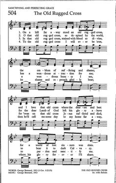 the old rugged cross sheet music