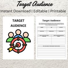 the target audience worksheet is shown