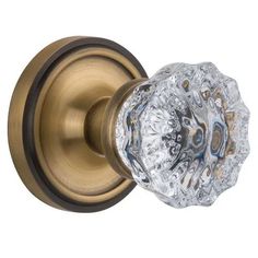 Nostalgic Warehouse Classic Single Dummy Interior Door Set With Crystal Knob Vintage Doors, Crystal Knobs, Door Sets, Interior Door, Door Knobs, Cabinet Hardware, Doors Interior, Antique Brass, Solid Brass