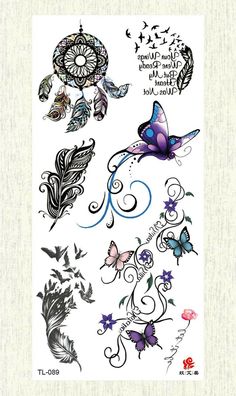 summer tribal dream catcher feather butterfly temporary tattoo dream catcher feather butterfly temporary tattoo Affordable and fashionable waterproof removable fake tattoo body art. Approximate sheet Size: 7.5 inches X 3.5 inches (19.05cm X 8.89cm) Package Included: 1 sheet Condition: 100% Brand new and never used. Colors may not appear exactly as seen on photo in real life due to variations between the computer monitors and naked eye color difference. We will combine shipping for our Temporary Tattoos Op Rug, Breathtaking Tattoos, Butterfly Temporary Tattoo, Tattoo Dream, Feather Butterfly, Cardinal Tattoos, Mama Tattoo, Tattoo Water, Ear Tattoos