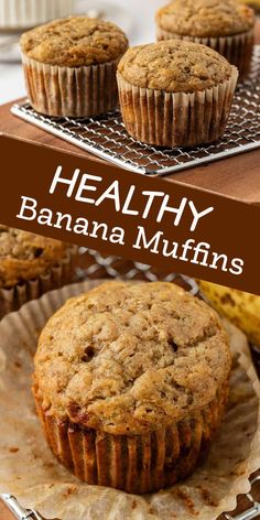 easy healthy banana muffin recipe. These were yummy!