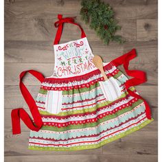 Cozy Christmas Kitchen, Skirt Apron, Ruffle Apron, Holiday Aprons, Christmas Apron, Christmas Skirt, Baking Apron, Christmas Aprons, Aprons For Men