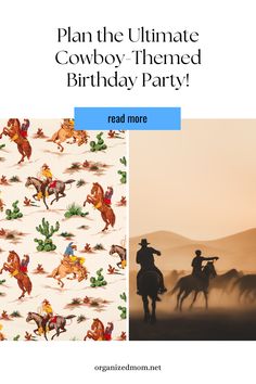 Round up your party supplies! These cowboy birthday ideas are perfect for creating a fun and memorable western-themed celebration for kids. Cowboy Birthday Party Ideas, Cowboy Party Invitations, Cowboy Themed Birthday Party, Diy Western, Food Games, Birthday Party Desserts, Cowboy Birthday Party, Cowboy Theme