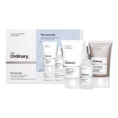 The Acne Set 2.0: 3-Step Regimen - THE ACNE SET 2.0FeaturesGlucoside Foaming Cleanser: a gel-like foaming cleanser that effectively helps remove dirt and environmental impurities.Salicylic Acid 2% Solution: a water-based serum offering surface level exfoliation which encourages the natural shedding of dead skin and helps clear up pores.Natural Moisturizing Factors + Beta Glucan: a lightweight gel moisturizer designed to provide all day hydration after just one application.IncludesGlucoside Foami The Ordinary Acne, Haut Routine, Forehead Acne, Beta Glucan, Foaming Cleanser, Clearer Skin, Oily Skin Care, Dior Addict, Acne Blemishes