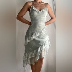 Https://Www.Tiktok.Com/T/Ztffkwwgs/ Never Worn Asymmetrical Dress Adjustable Straps Lining Goes Up The Knees Hidden Side Zipper Chic Asymmetrical Midi Dress For Garden Party, Asymmetrical Fitted Dress For Garden Party, White Sleeveless Asymmetrical Dress With Ruffles, Chic Midi Dress With Asymmetrical Hem For Garden Party, Asymmetrical Midi Dress With Ruffle Hem For Spring, White Asymmetrical Sleeveless Dress With Ruffles, Fitted Dress With Asymmetrical Hem For Garden Party, Fitted Dress With Ruffles And Handkerchief Hem, Summer Dresses With Ruffles And Handkerchief Hem