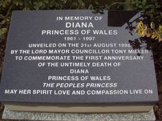 the memorial is dedicated to the princess of wales