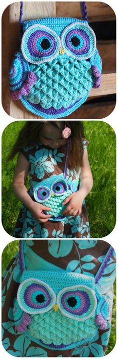 the crocheted owl purse is ready to be made