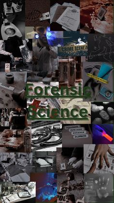 a collage of photos with the words forest science